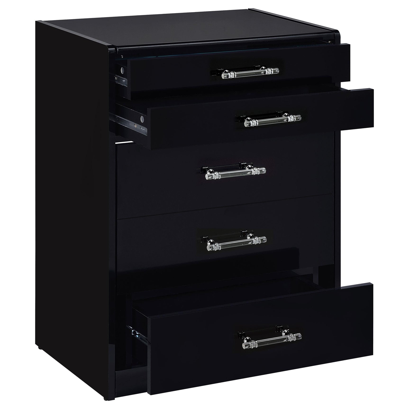 Vanity showing built-in dual USB ports