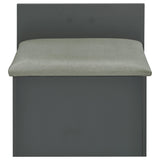 Danbury 3-drawer grey high gloss makeup vanity and stool set