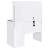 Vanity assembled in modern bedroom setting