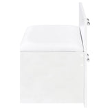 Multiple shelves inside vanity cabinet