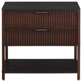 Close-up of drawer detail on Zimmerlee side table