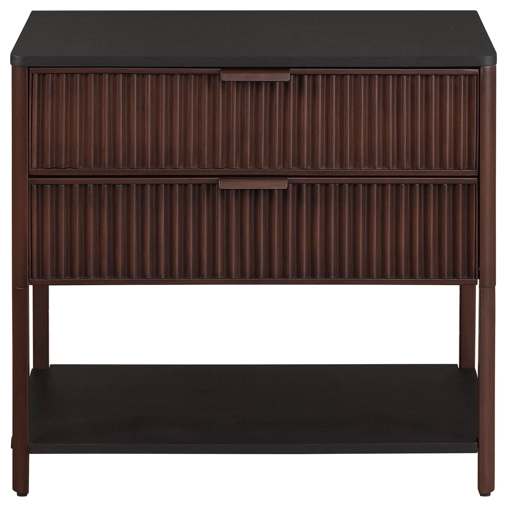 Close-up of drawer detail on Zimmerlee side table
