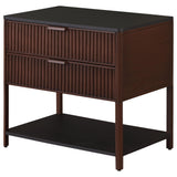 Zimmerlee side table showcasing lower shelf