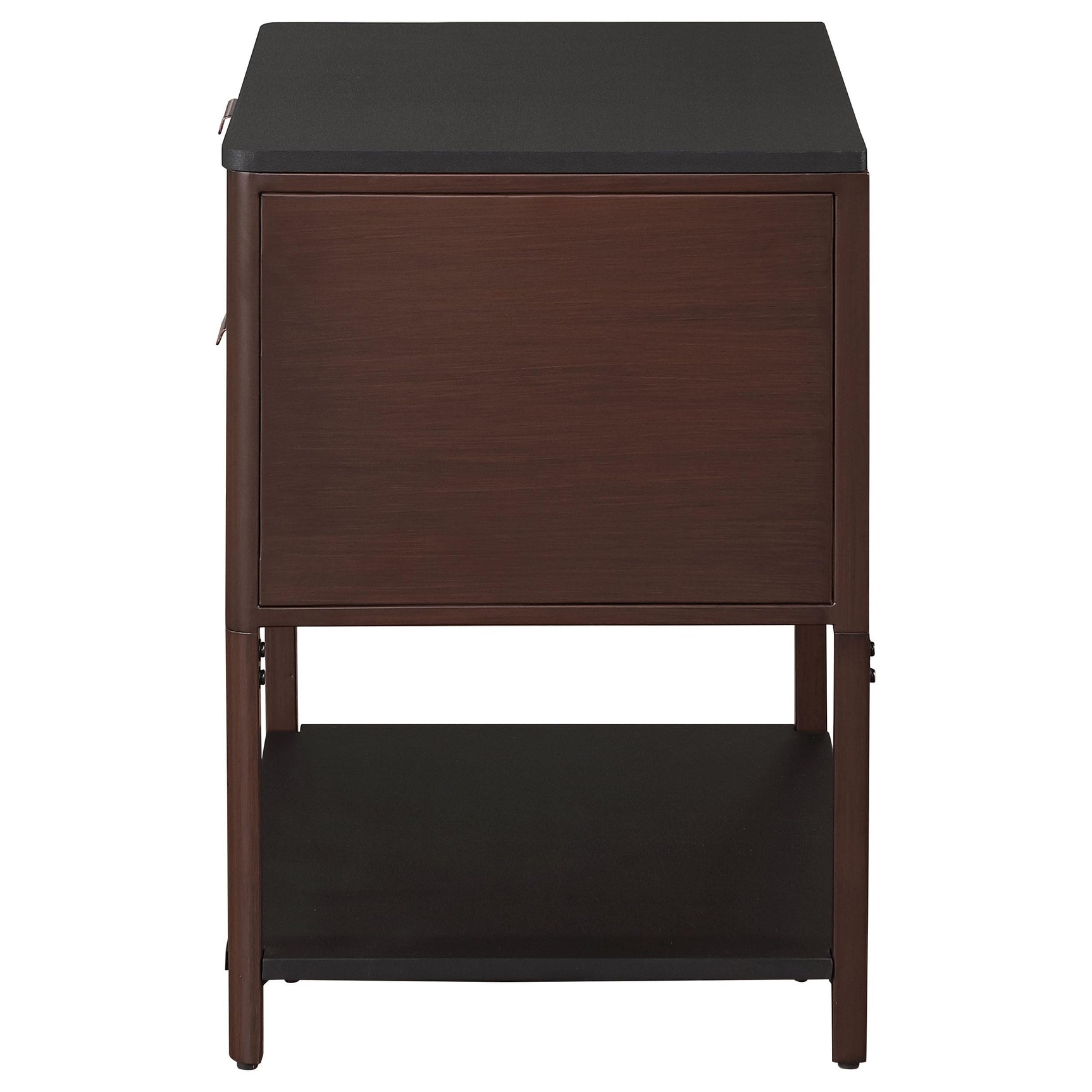 Top surface of Zimmerlee 2-drawer side table