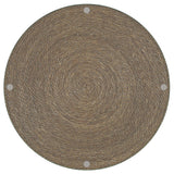 Halden Round Woven Seagrass Accent Side Table Light Brown
