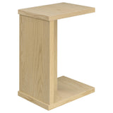 Close-up of plastic glides on Clower side table