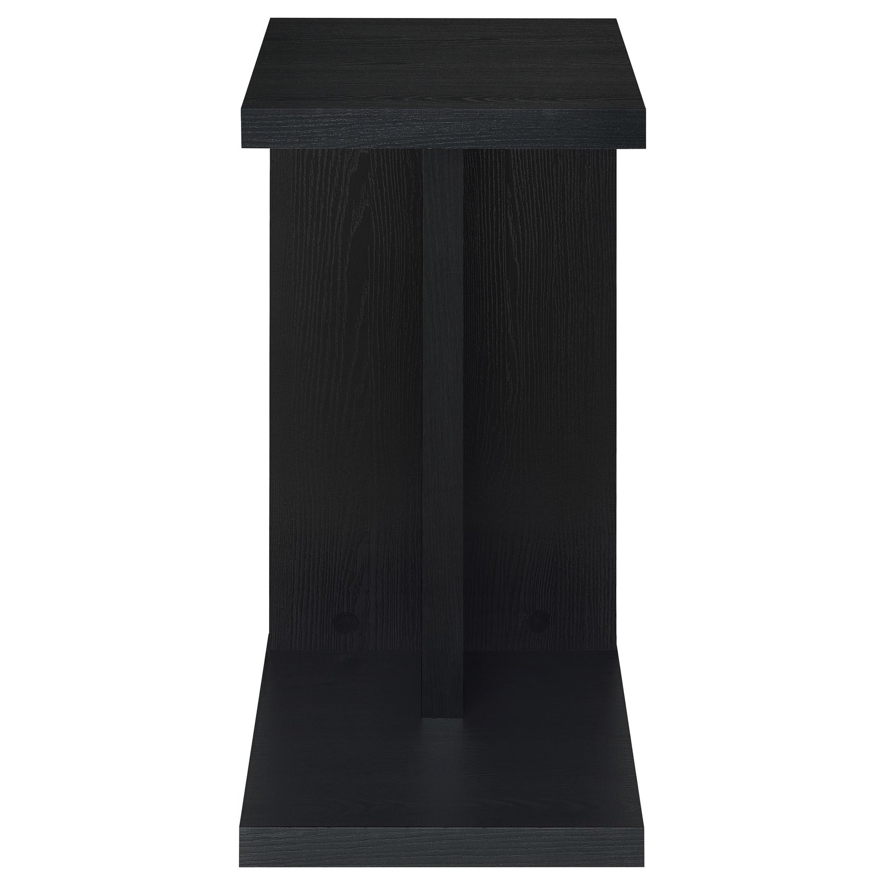 Close-up of engineered wood texture on side table surface