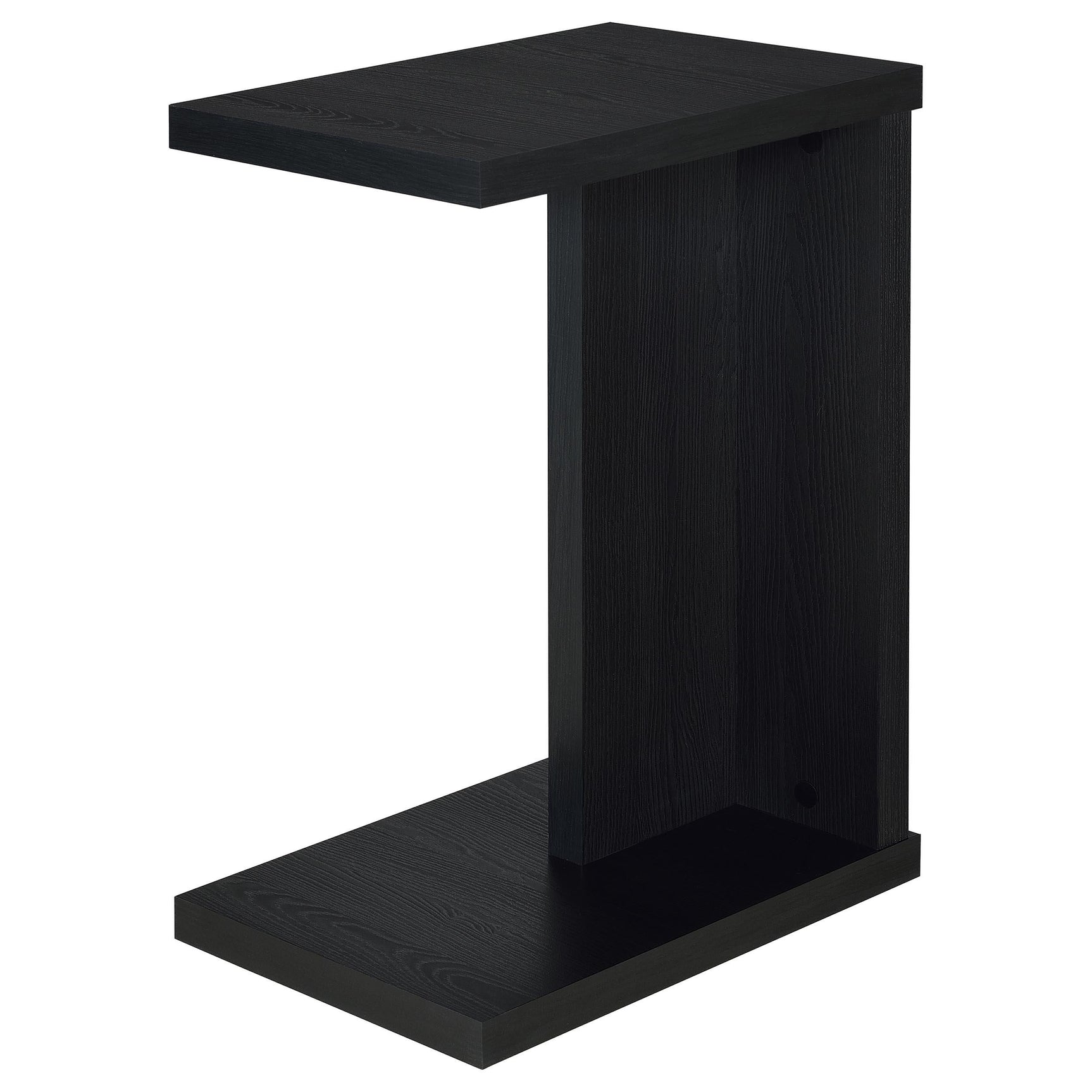 Top view of Clower black C-shaped side table