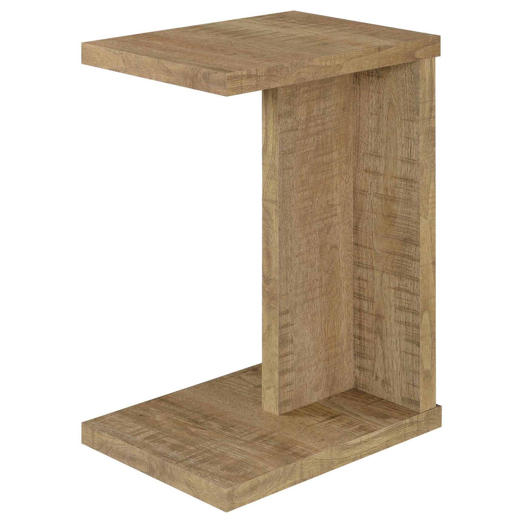 Top perspective of the mango veneer tabletop