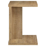 Clower side table in living room setting with natural light