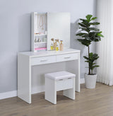 Vanity open shelf below tabletop for extra storage