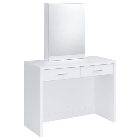 Upholstered vanity stool with foam padding and leatherette cover