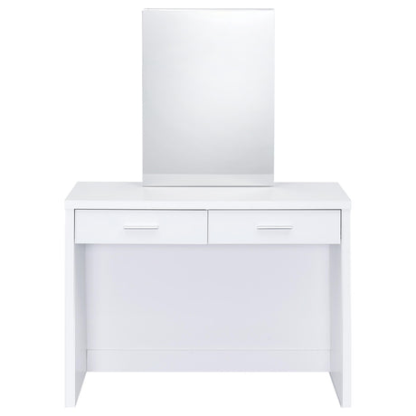 Back view of rectangular framed mirror with hidden compartments