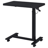 Table sliding close beside sofa