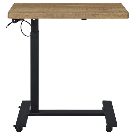 Pneumatic height adjustment lever under table top