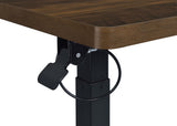 Side table in staged living room setting