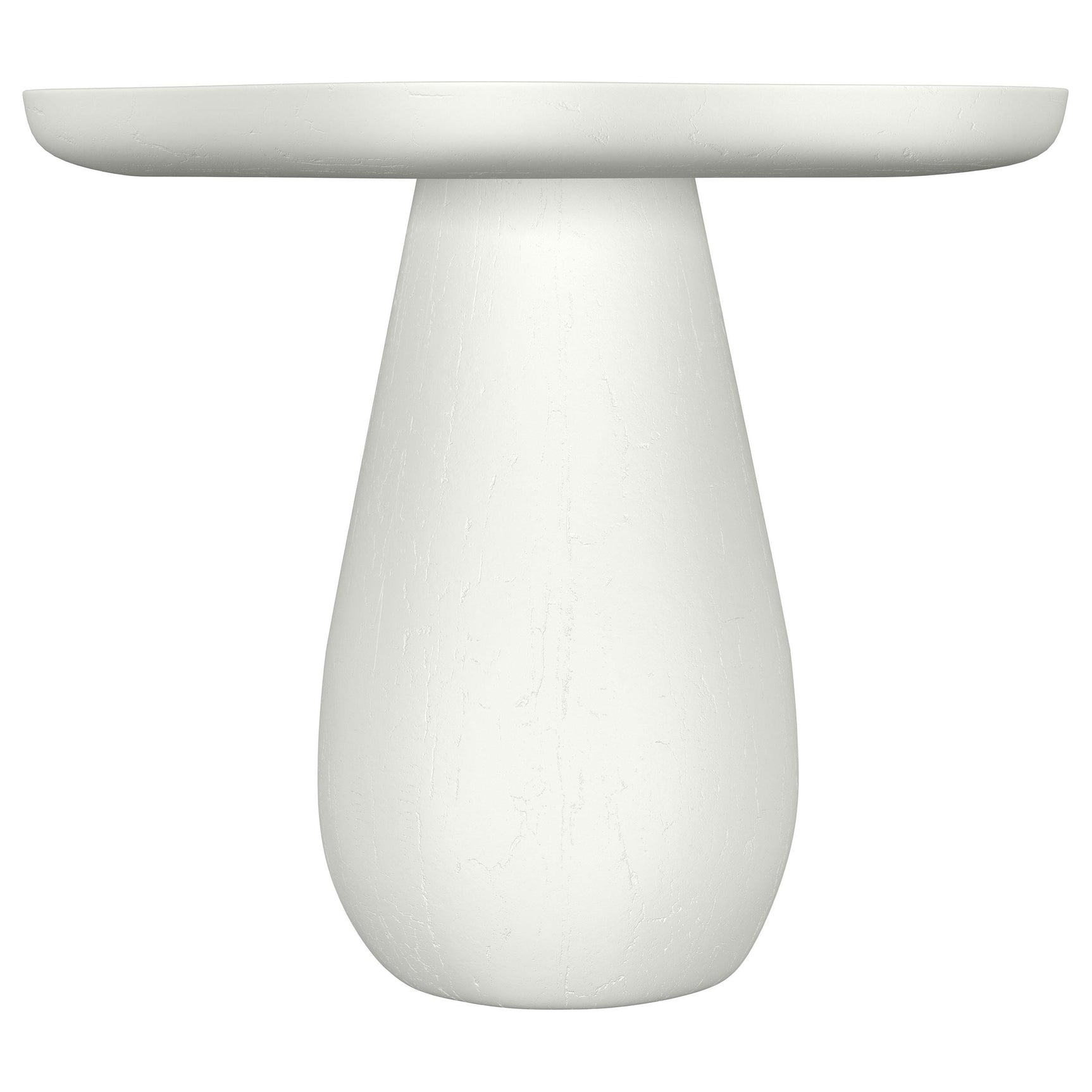 Close-up of off-white cloud-shaped table top edge