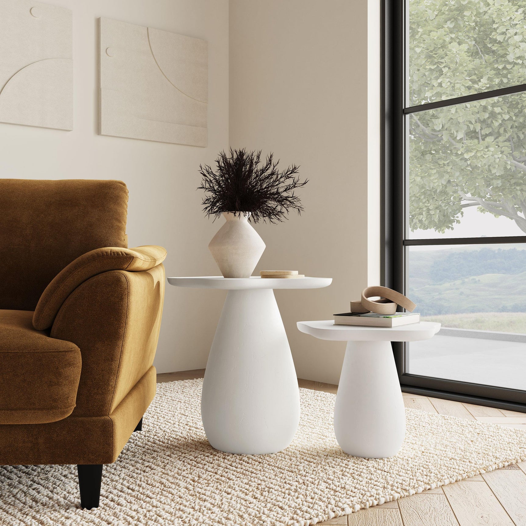 Perth side table in living room setting