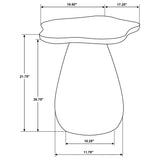 Perth side table angled rear view