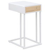 Amherst side table on hardwood floor in living room setting