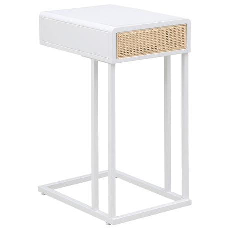 Amherst side table on hardwood floor in living room setting