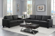 Elmont Black Fabric Sofa and Loveseat set main view