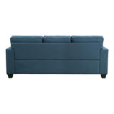 Elmont Blue Fabric Sofa detailed back and upholstery