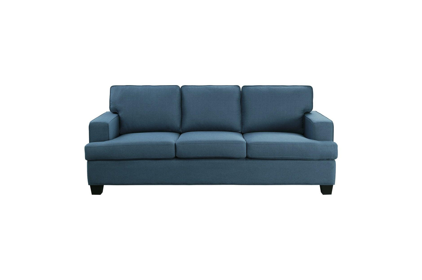 Detail of blue fabric upholstery
