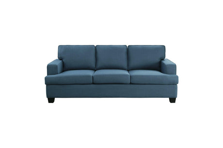 Detail of blue fabric upholstery