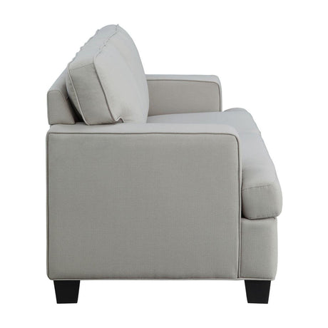 Elmont Khaki loveseat opposite side view