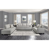 side view of Elmont Khaki Fabric Sofa furniture