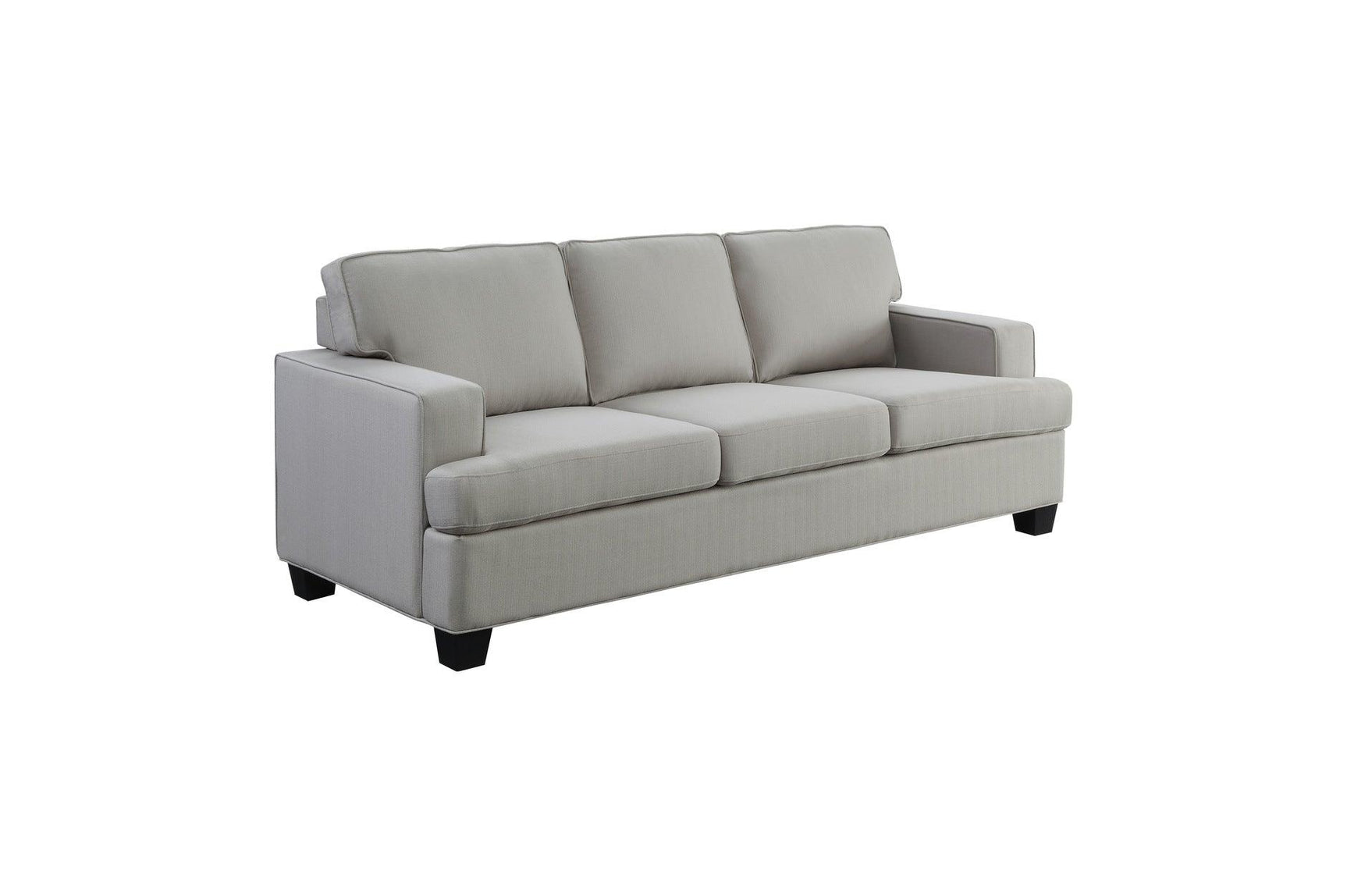 Elmont Khaki Fabric Living Room Set sofa front view