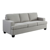 side view of Elmont Khaki Fabric Sofa furniture