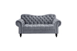 Detail of wood frame on Rosalie sofa