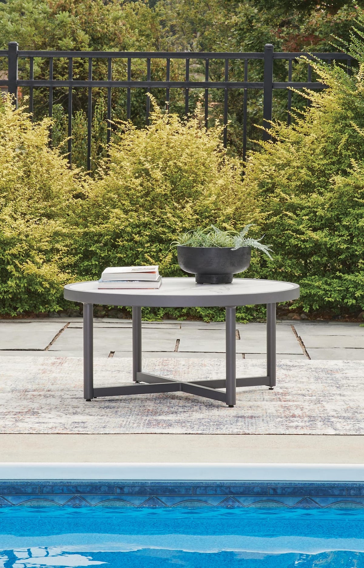 Ocean Gray Beach Outdoor Sofa and Loveseat with Coffee Table Set — product view