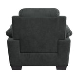 Back view of Holleman Dark Gray Upholstered Chair