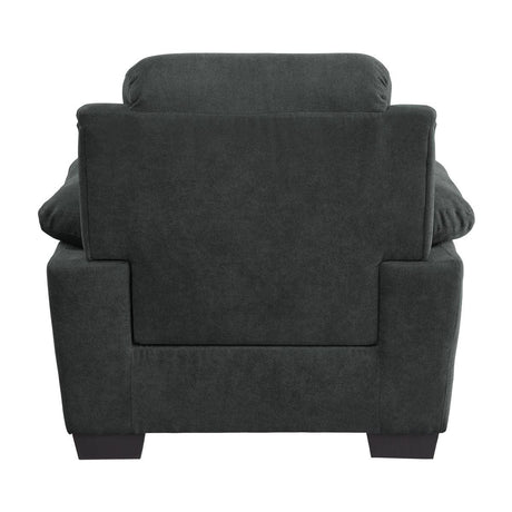 Back view of Holleman Dark Gray Upholstered Chair