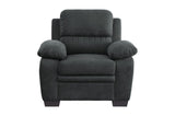 Close-up front view of sofa upholstery