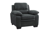 Side view of loveseat upholstery