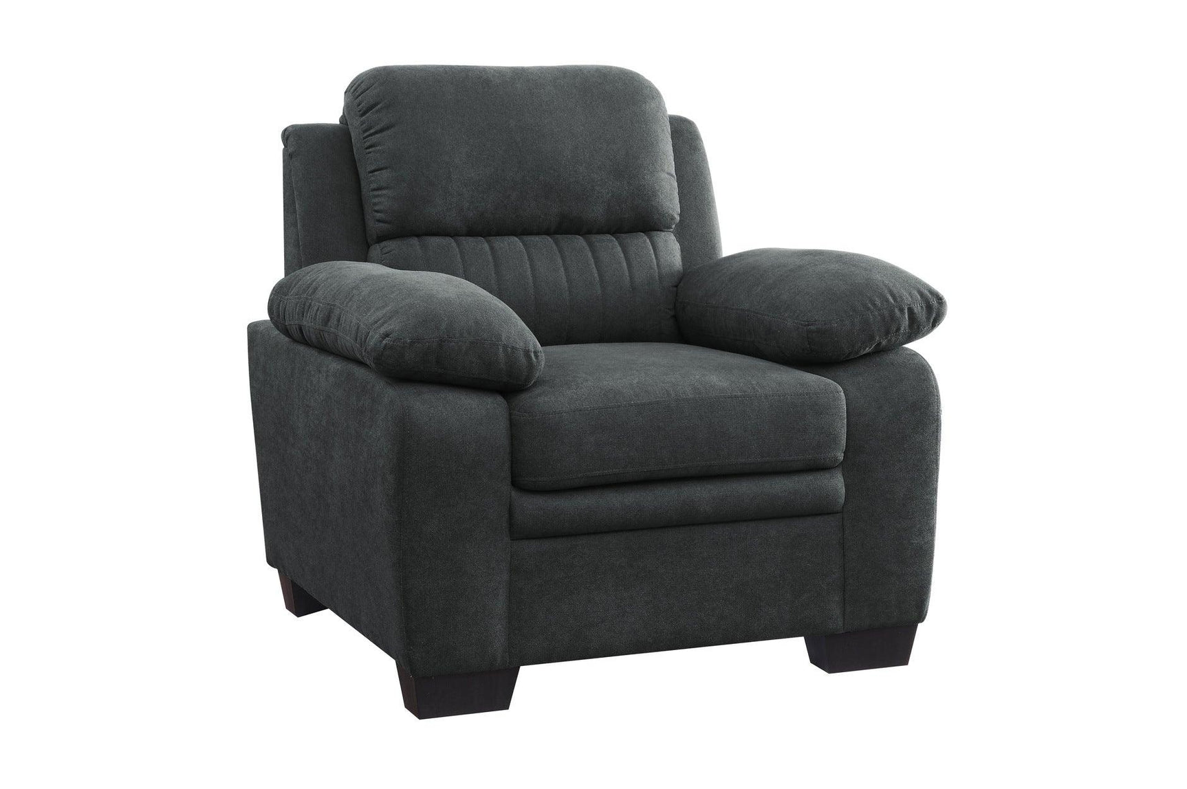 Side view of loveseat upholstery