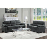 Holleman Dark Gray Upholstered Fabric Sofa seating surface