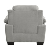 Back view of Holleman Gray Upholstered Chair