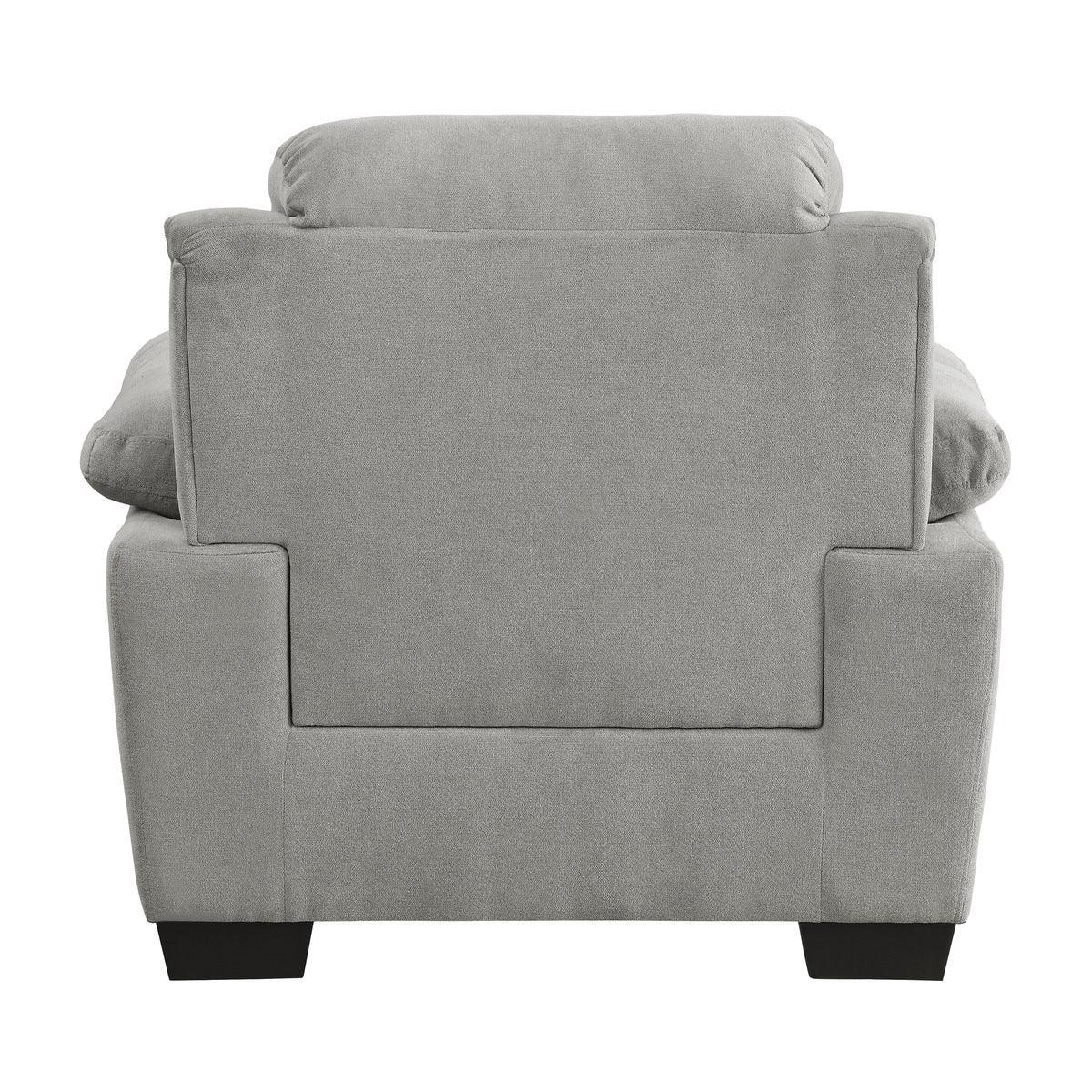Back view of Holleman Gray Upholstered Chair
