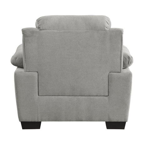 Back view of Holleman Gray Upholstered Chair