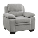 Side view of Holleman Gray Upholstered Fabric Chair