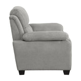 Alternate side view of Holleman Gray Fabric Chair