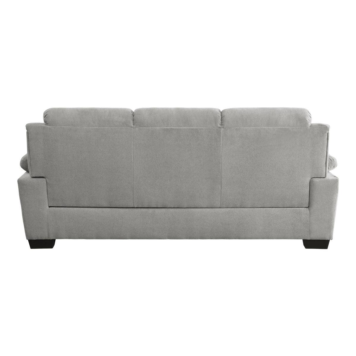 Detailed view of Holleman Gray Fabric Sofa upholstery