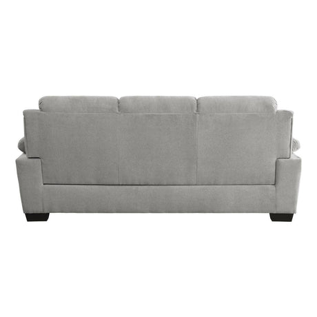 Detailed view of Holleman Gray Fabric Sofa upholstery