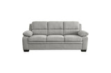 Detail of textured gray fabric upholstery
