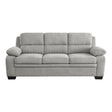 Holleman Gray Fabric Sofa front view